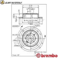 2x BRAKE DISCS 08.7104.75 FOR