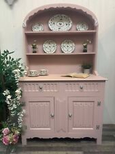 AVAILABLE Lovely professionally upcycled painted vintage Dutch dresser in pink