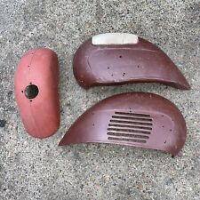 VESPA PAIR SIDE PANELS RH LH and FRONT MUDGUARD, VBB VBA BAJAJ. USED