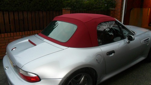 Bmw burgundy mohair hood - bmw,