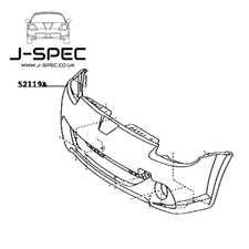 Toyota MR2 MK3 Roadster/Spyder/MR-S 2003-2006 Facelift Front Bumper 52119-17170