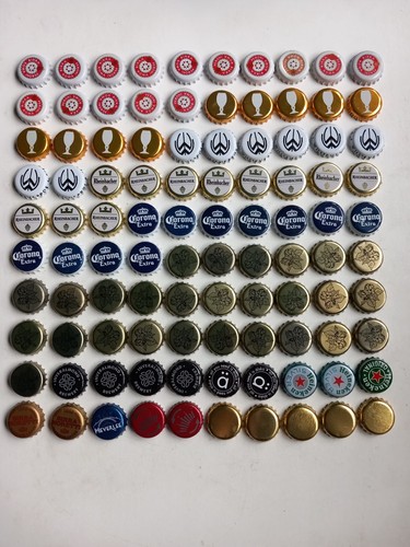 100 beer ale bottle - &, caps