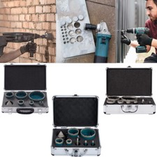 7/9/10pc Diamond Core Drill Bit Set Drill Hole Saw Kit for Porcelain Tile Marble