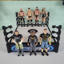 WWE Wrestling Figure Bundle and Smackdown Ring Mattel Toys Job Lot