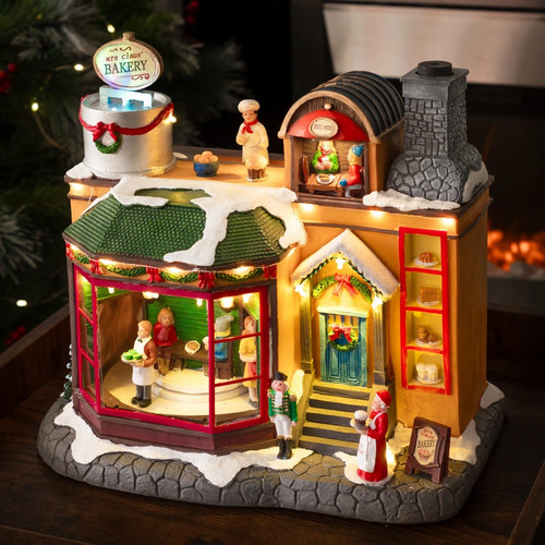 Christmas village scene - village,