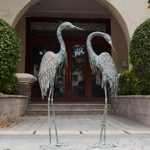 Metal garden crane heron - garden,
