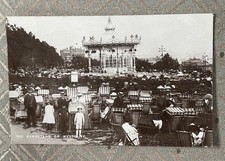 Westcliff on Sea Bandstand Deckchairs RP Photo Vintage 1920 POSTCARD Essex