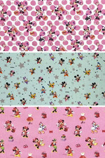 Crafts Fabric Disney Mickey Minnie Mouse Shiny Star Playout Pluto 100% Cotton