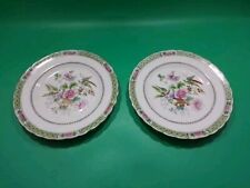 Royal Tuscan China Green Side Plates Exotic Birds of Paradise 7" 