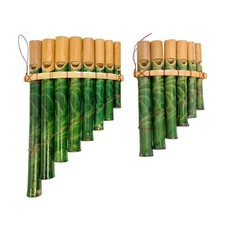 Bamboo Pan Flute in Green with
