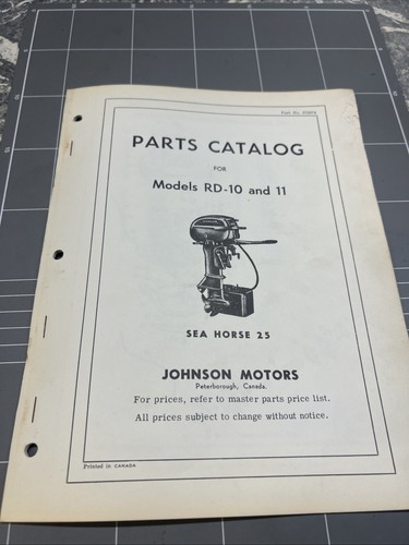 Vintage parts catalog johnson - vintage,