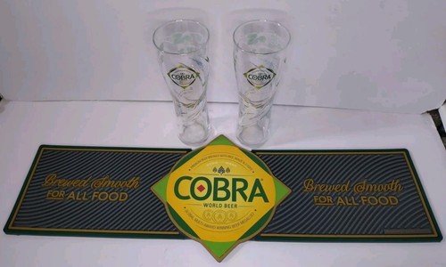 Cobra pint glass - glass, x2