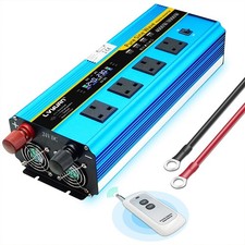 4000W 8000W Pure Sine Wave Power Inverter 24V to 240V Car Converter LCD 4AC 4USB