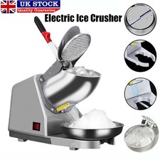 Electric Ice Crusher- Stainless Steel Snow Cone Maker -Shaved Ice Machine - 380W