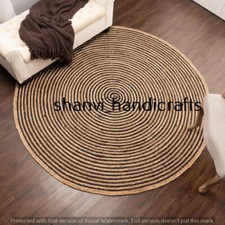 Handmade Home Living Round Braided Jute Rugs Floor Area Rugs Hand Woven Rag Rugs