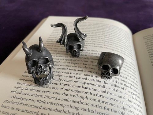 Men skeleton rings - skeleton, skull