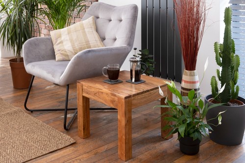 Cube sheesham side table - cube,
