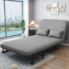 Upholstered 2 Seater Fabric Sofa Bed Sleeper Couch Sofabed Settee Recliner Beds