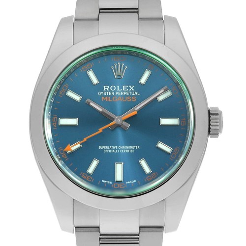 Rolex milgauss blue 116400gv - rolex,