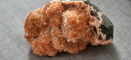 Orange heulandite crystal - orange,