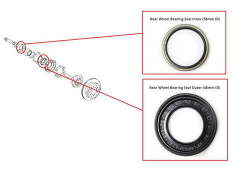 Rear wheel bearing oil seal - bearing,