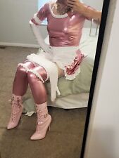 Pink Foil Maid Costume Size L