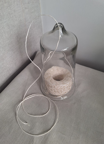Clear glass string - glass, jar