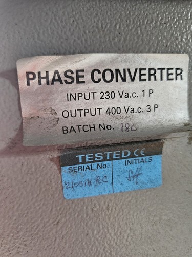 Rotary phase converter 230v - converter,