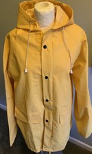 Vintage 60s/70s Rainmaster Panda PVC Raincoat/Jacket, Yellow. Fisherman, L