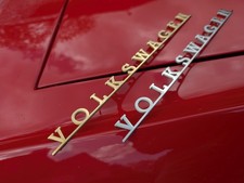 GOLD Volkswagen script badge