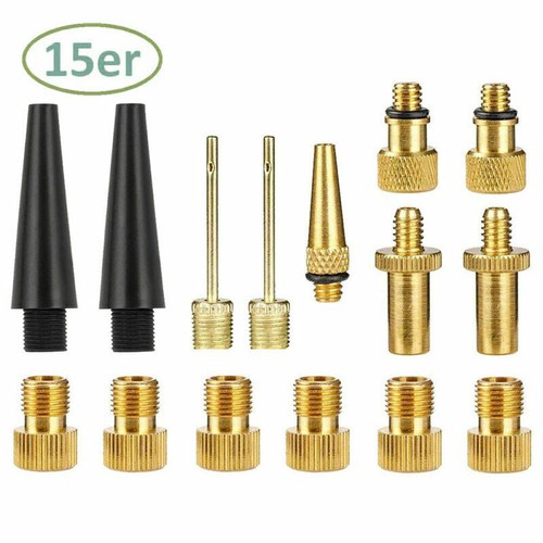 15x bicycle valves - 15x, adapter