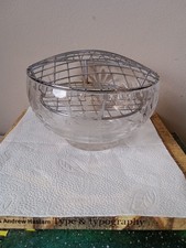 Vintage Cut Lead Crystal Rose Bowl 16cm Diameter Excellent Condition Free P&P