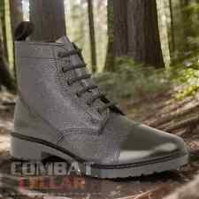 Black All Leather Parade DMS 6 Eyelet Ankle Boots Sea Cadet Navy Smooth Toe Heal