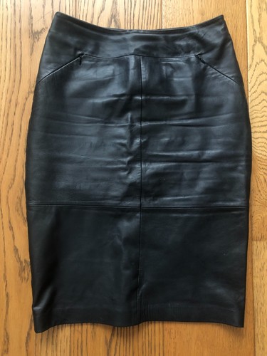 Whistles black leather skirt - leather,
