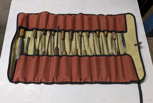 Vintage chisel carving set - vintage,