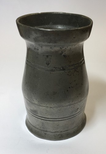 Antique pewter baluster gill - antique,