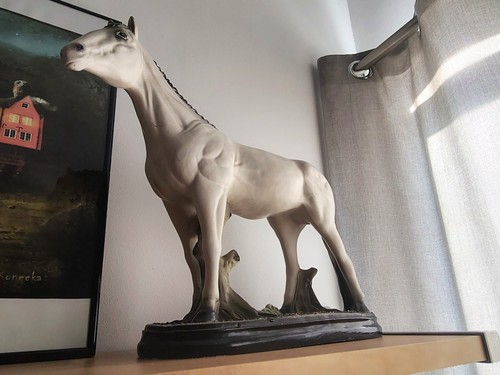 Vintage white horse - horse, porcelain