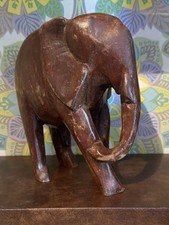 Vintage Wooden Carved Elephant