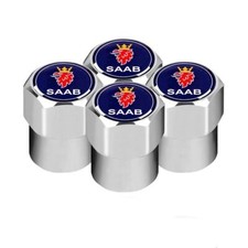 Silver SAAB Wheel Valve Dust