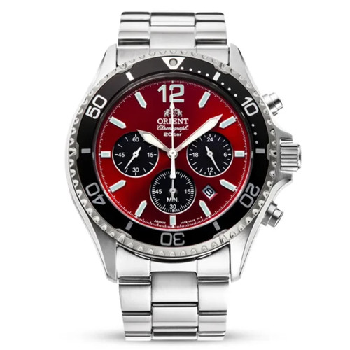 Orient mako solar red dial - orient,