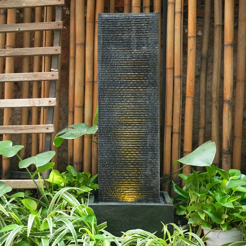 Outdoor water feature - water, led