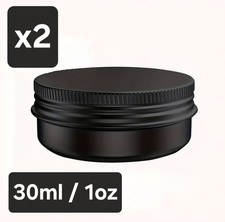 2x 30ml 1oz Metal Storage Tin
