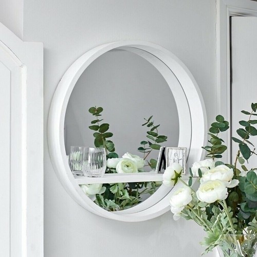 White round wall - white,