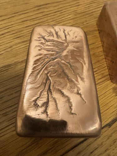 Copper bullion bar 999 copper
