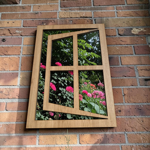 Window ajar wooden framed - ajar,