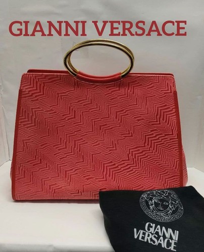 Gianni versace red handbag - red,