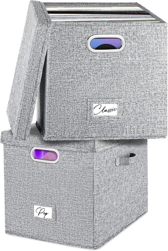 Vinyl record storage box set - record,