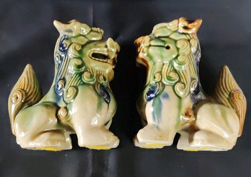 Pair vintage chinese green - of,