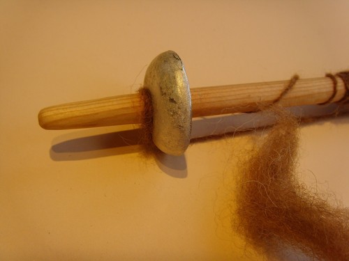 Drop spindle whorl lead - spindle,