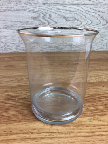 Clear glass hurricane vase - clear,